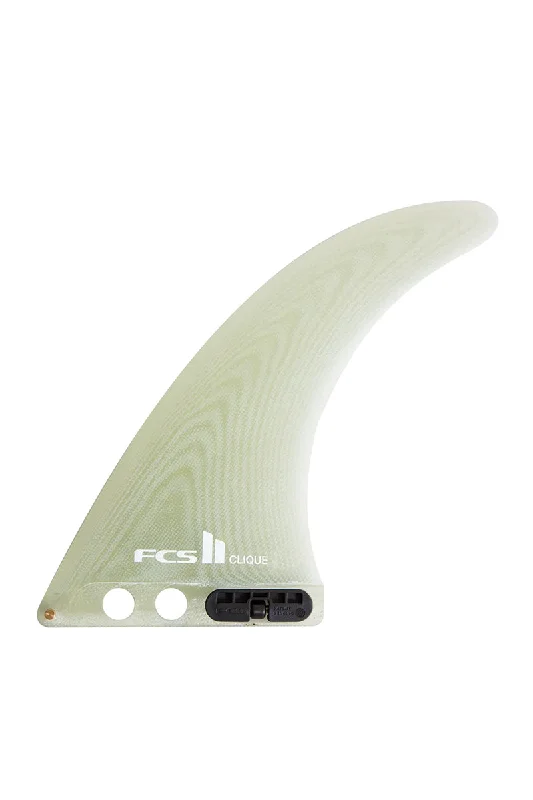 surfboard fins with large surface area for better grip-FCS II Clique 7" Longboard Fin - Clear