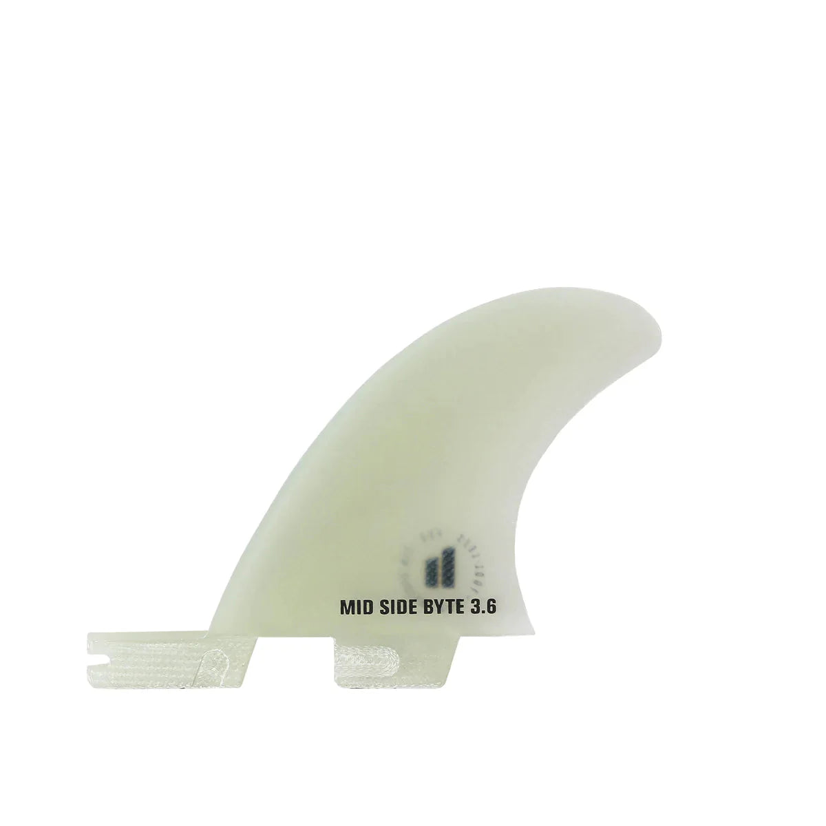 surfboard fins with a solid base for better grip-FCS II Mid Side Byte PG 3.6" Clear Fin Set