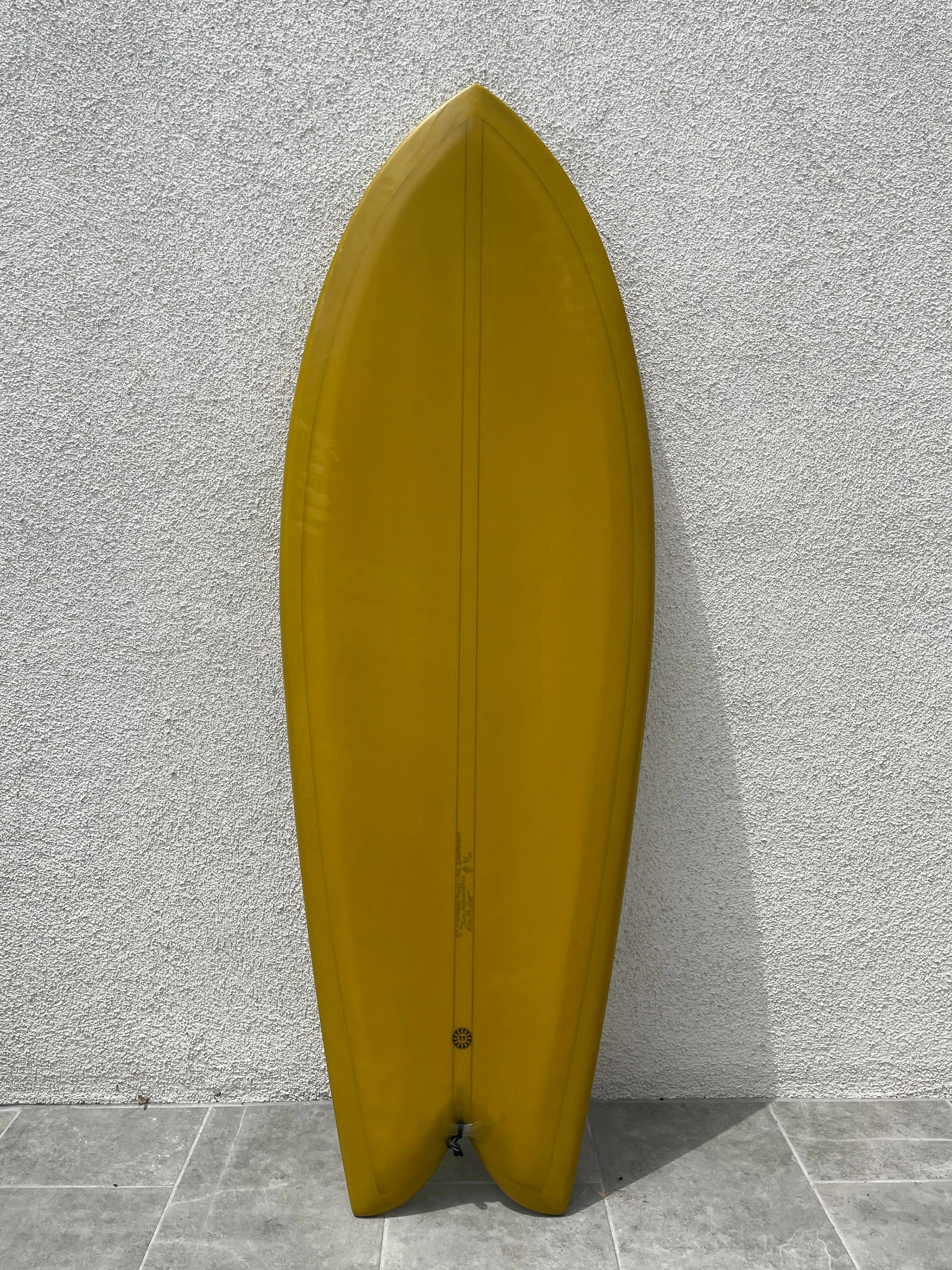 best longboard surfboards for nose riding-Koz McRae SurfingBoards | 5’4” Zandona Twin Gold Clear Surfboard (USED)