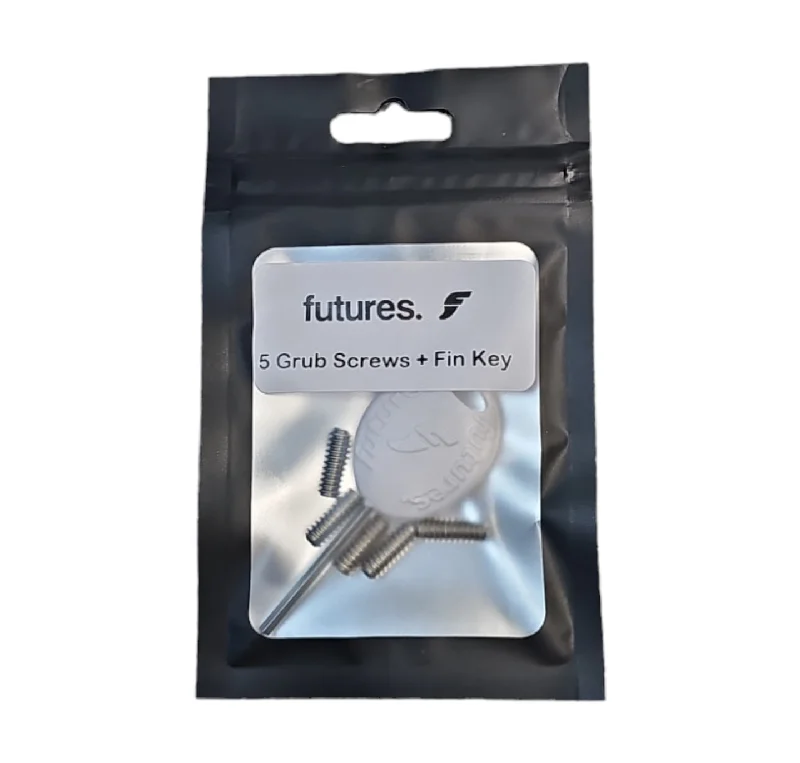 surfboard fins for tight turns-Futures Fin Key & 5 x Grub Screws (Pack)