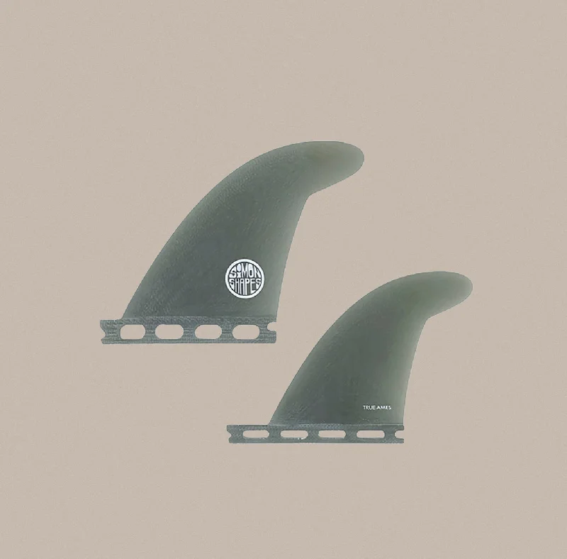 surfboard fins with easy-release systems-True Ames x Simon Shapes Quad - Type II