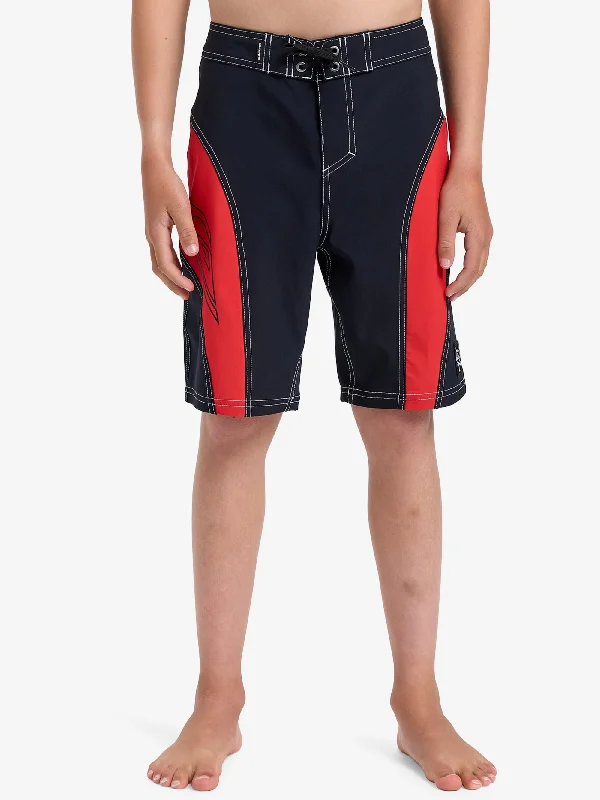 surf clothing for protecting skin from saltwater-Boys 8-16 Mercury Slash 17" Boardshorts