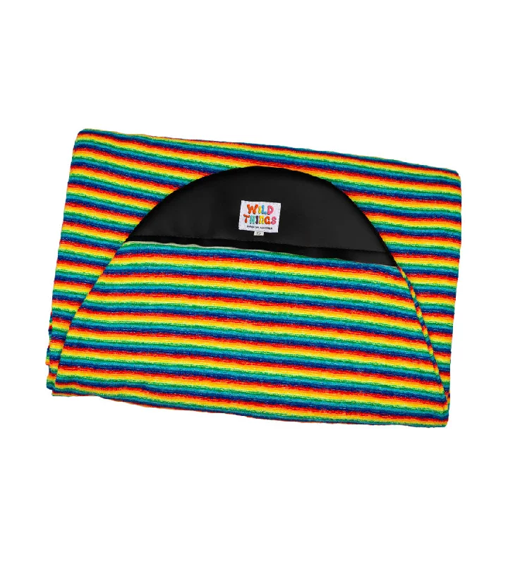 surf clothing with extra coverage for modesty-Long Boardsock Rainbow