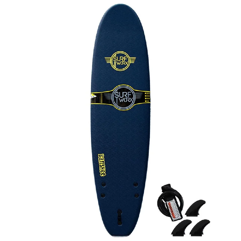 longboard surfboards for surfing in light wind-Surfworx Banshee 7'6 Minimal Soft Surfboard