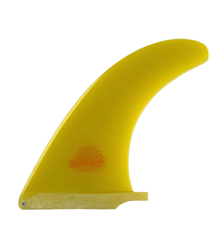 surfboard fins for better control in fast waves-California Classic Yellow 9.5