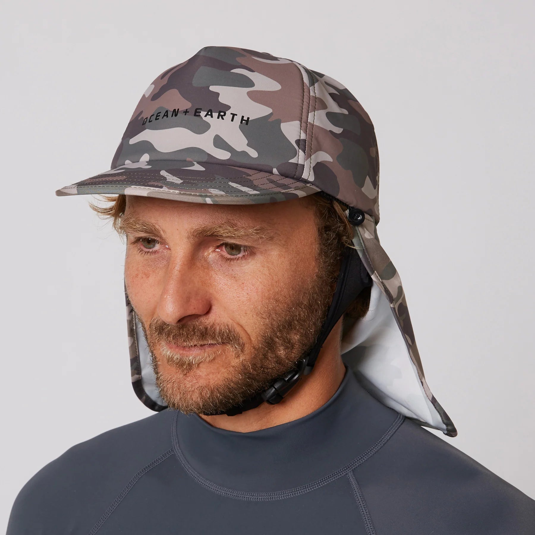 surfboard repair kits for quick fixes-O&E Indo Bingin Strapback Legionnaire Surf Hat - Camo