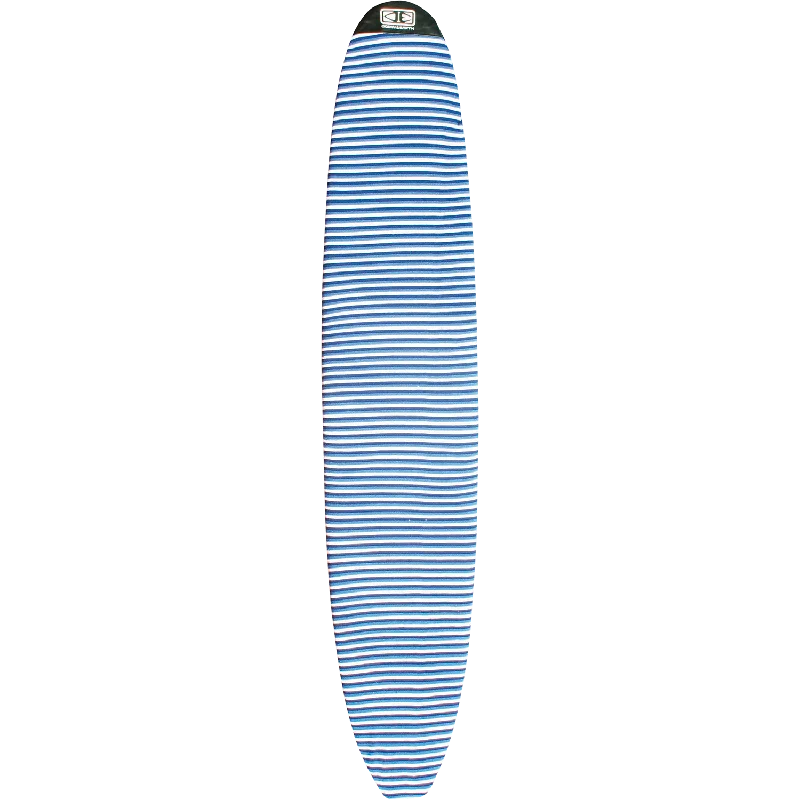 lightweight longboard surfboards for easy handling-O&E Ocean & Earth Longboard Stretch Cover 7'6" Blue Stripe