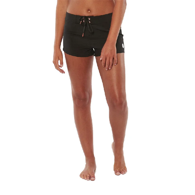 surf clothing with stretch for flexibility-SisstrEvolution Deep Azul 2" Boardshorts - Solid Black