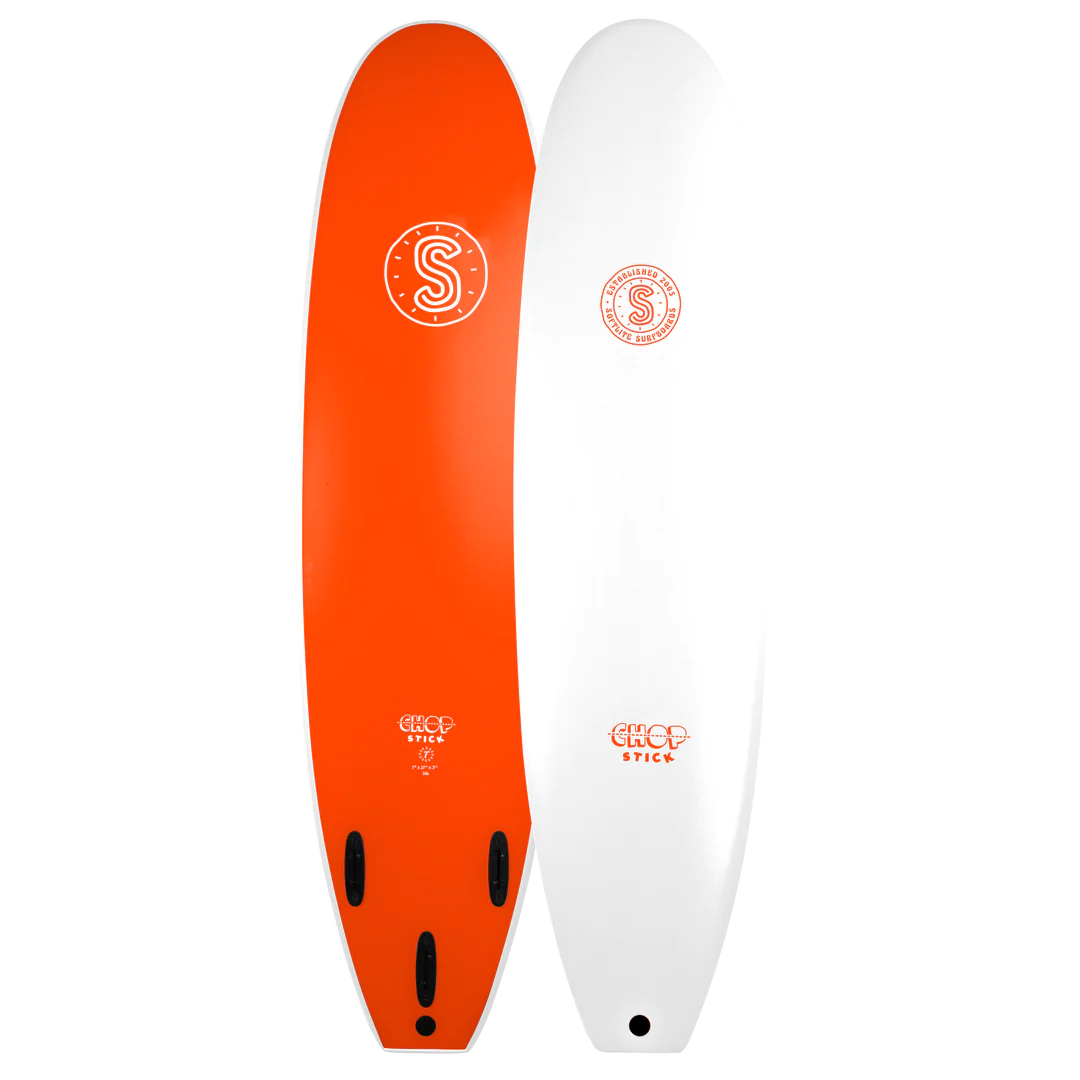 best surfboard accessories for beginners-Softlite 7'6” Chop Stick - White