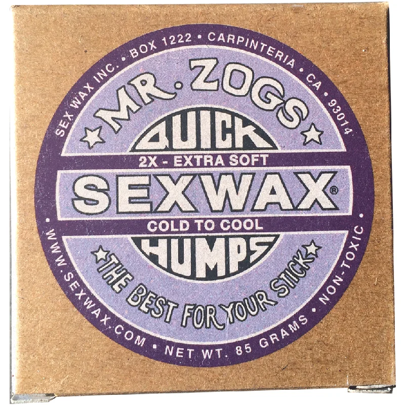 surfboard nose protector for damage prevention-Mr. Zog's Sex Wax Quick Humps 2X-Extra Soft Cold-Cool Surfboard Wax