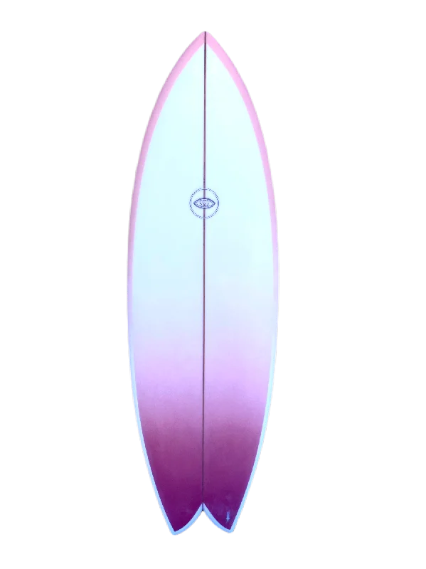 surfboard fin screws for secure installation-Eye Symmetry | Wombi Fish 5'5" Clear Rose