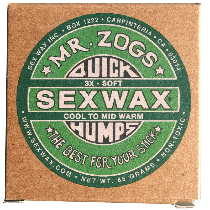 surfboard racks for easy mounting-Mr. Zog's Sex Wax Quick Humps 3X-Soft Cool-Mid Warm Surfboard Wax