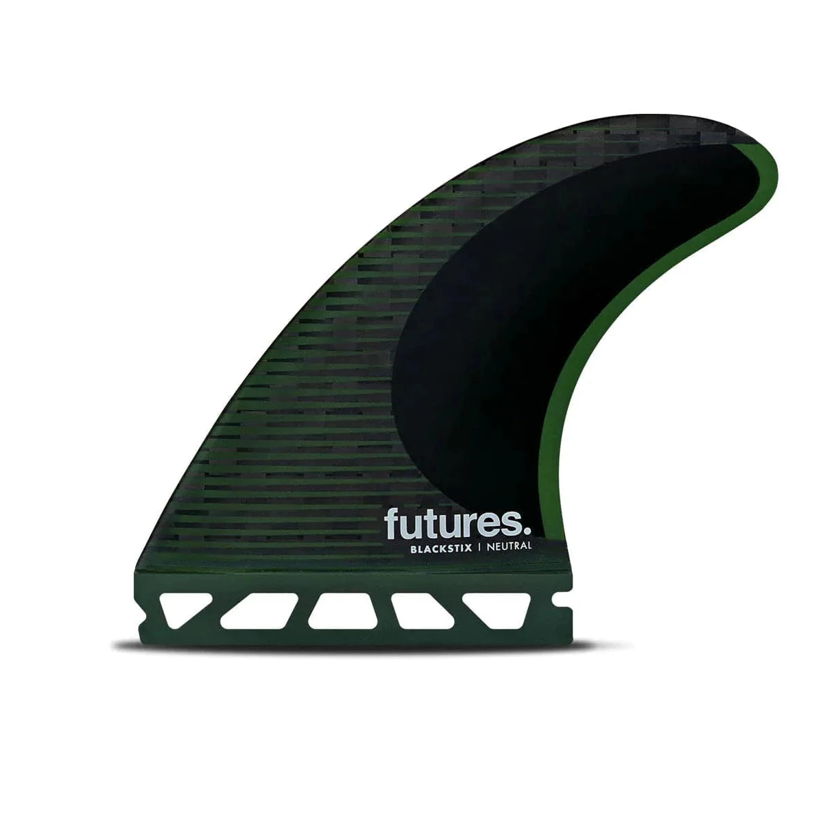 surfboard fins with minimal drag for speed-Futures F8 Blackstix Thruster - Green