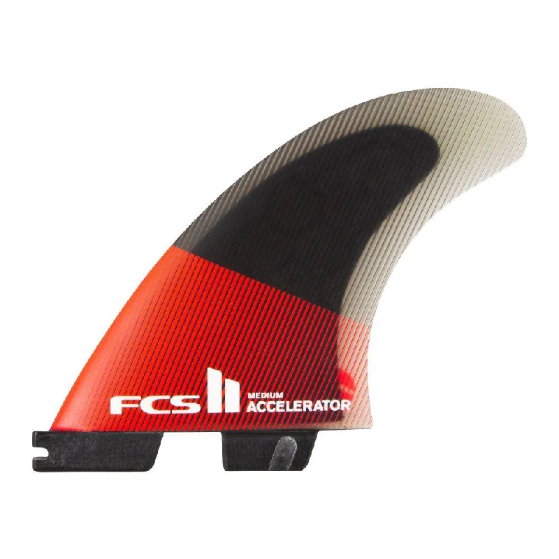 surfboard fins for precision turns-FCS II Accelerator PC Red/Black Tri Fins