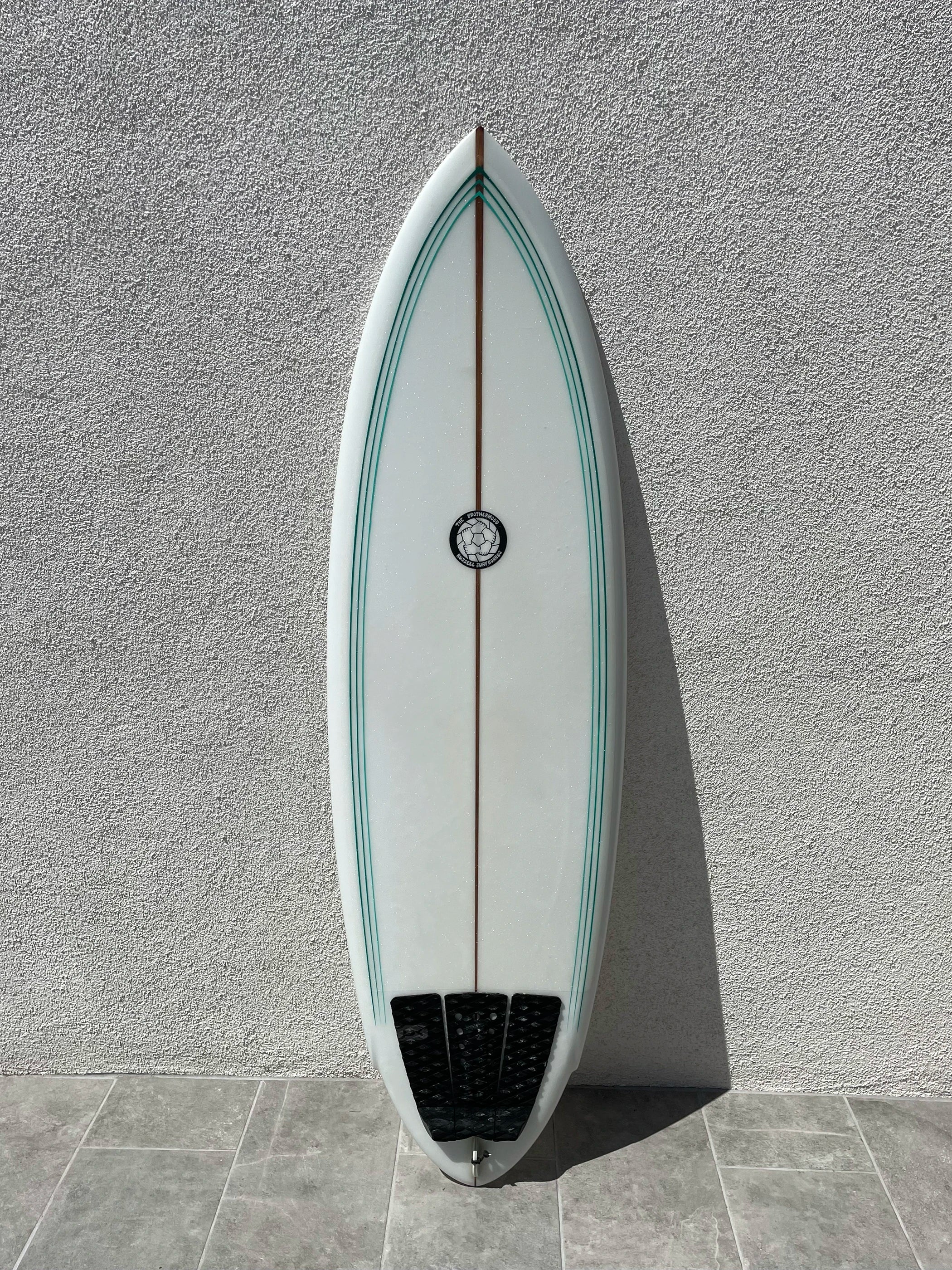 longboard surfboards with responsive flex-Russell Surfboards | 6’0” Rocket Pin Clear Surfboard (USED)