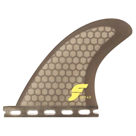 surfboard fins with a minimalist design-Futures Fins QD2 4.00 Quad Rear Honeycomb