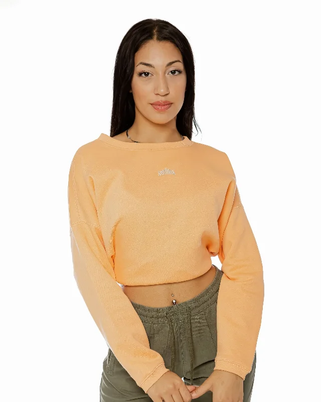 surf clothing with moisture-wicking technology-Crop Top Sweatshirt