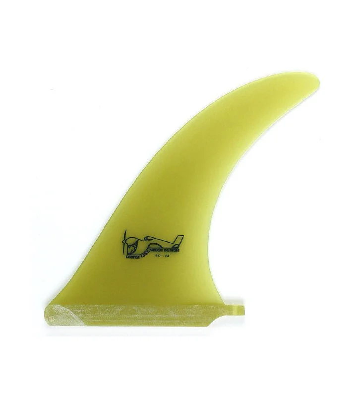 surfboard fins with a wide base for more drive-Greenough 4A Yellow 7.5