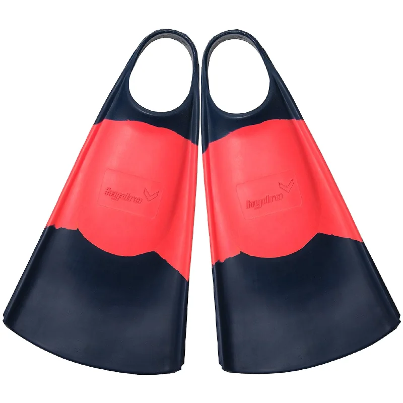 surfboard fins with a solid base for better grip-Hydro The OG Swim Fins - Navy/Coral