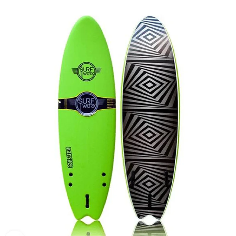 longboard surfboards for speed and style in small surf-Surfworx Banshee Hybrid 6'6 Surfboard