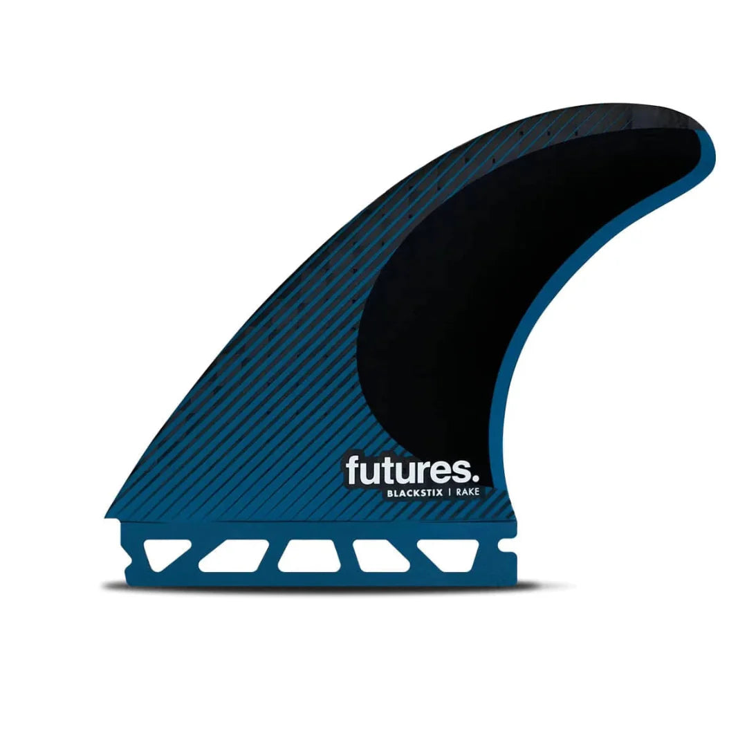 surfboard fins for easy installation-Futures R8 Blackstix Thruster - Blue