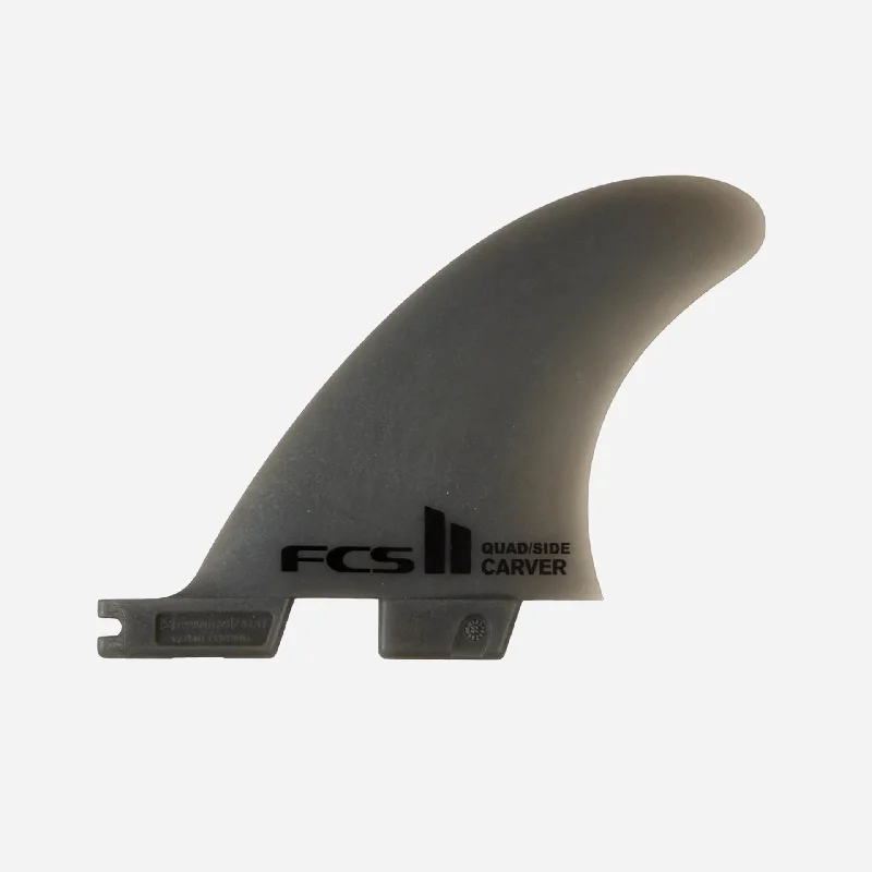 surfboard fins for tight turns-FCS II Carver Neo Glass Side Byte Fins - Small - Smoke