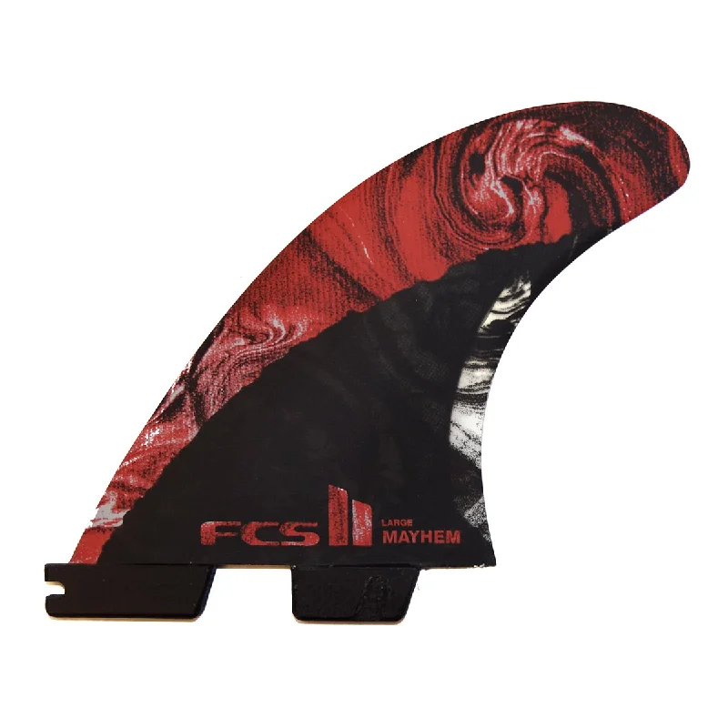 surfboard fins with balanced performance-FCS II MB PC Carbon Tri Fin Set - Red Multi - Large