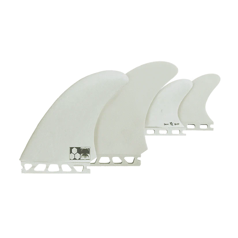 surfboard fins with versatile design-Captain Fin Co. Former Twad White Quad Fin Set Single Tab