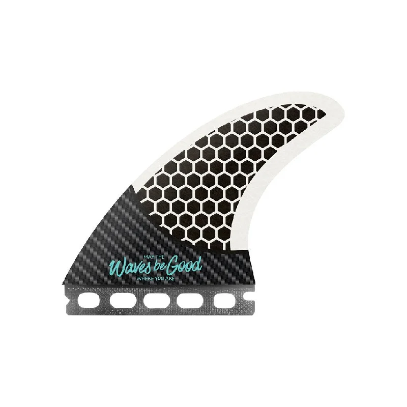 surfboard fins for large wave conditions-Roboto (Medium) THRUSTER - Carbonflex Black