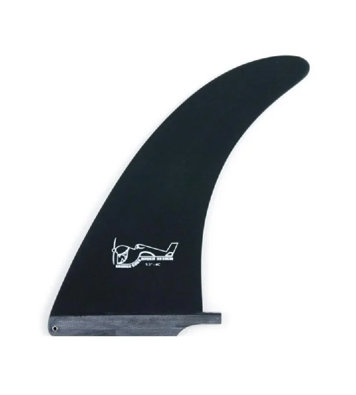 surfboard fins with a solid base for better grip-Greenough 4C Black 9.5