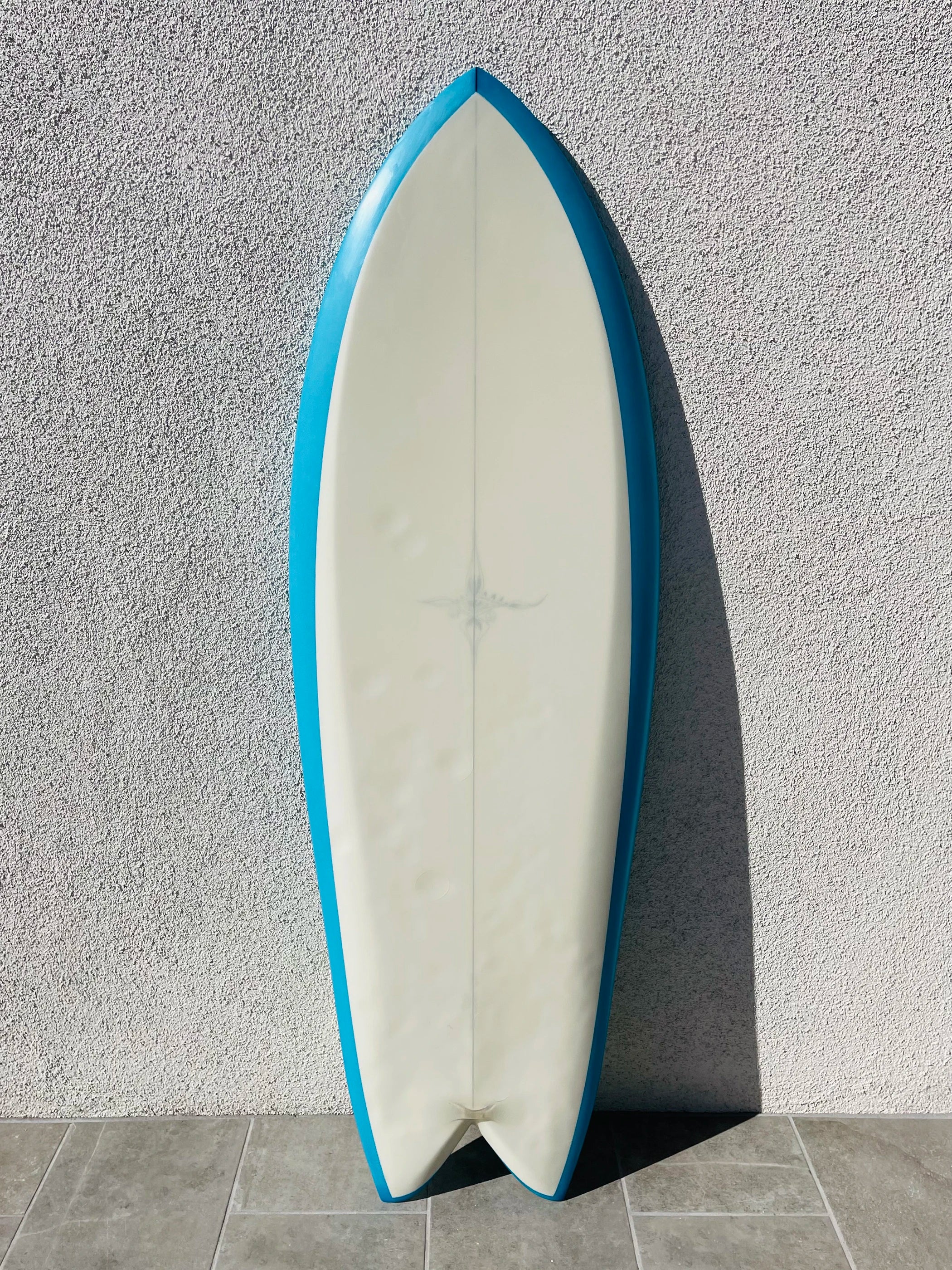 longboard surfboards with larger fin boxes for customization-Ryan Burch | 5’3” Squit Blue Opaque Surfboard (USED)