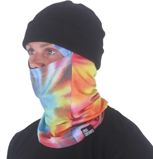 surf clothing with pockets for convenience-I Ride Sideways Wong Balaclava - Tie Dye