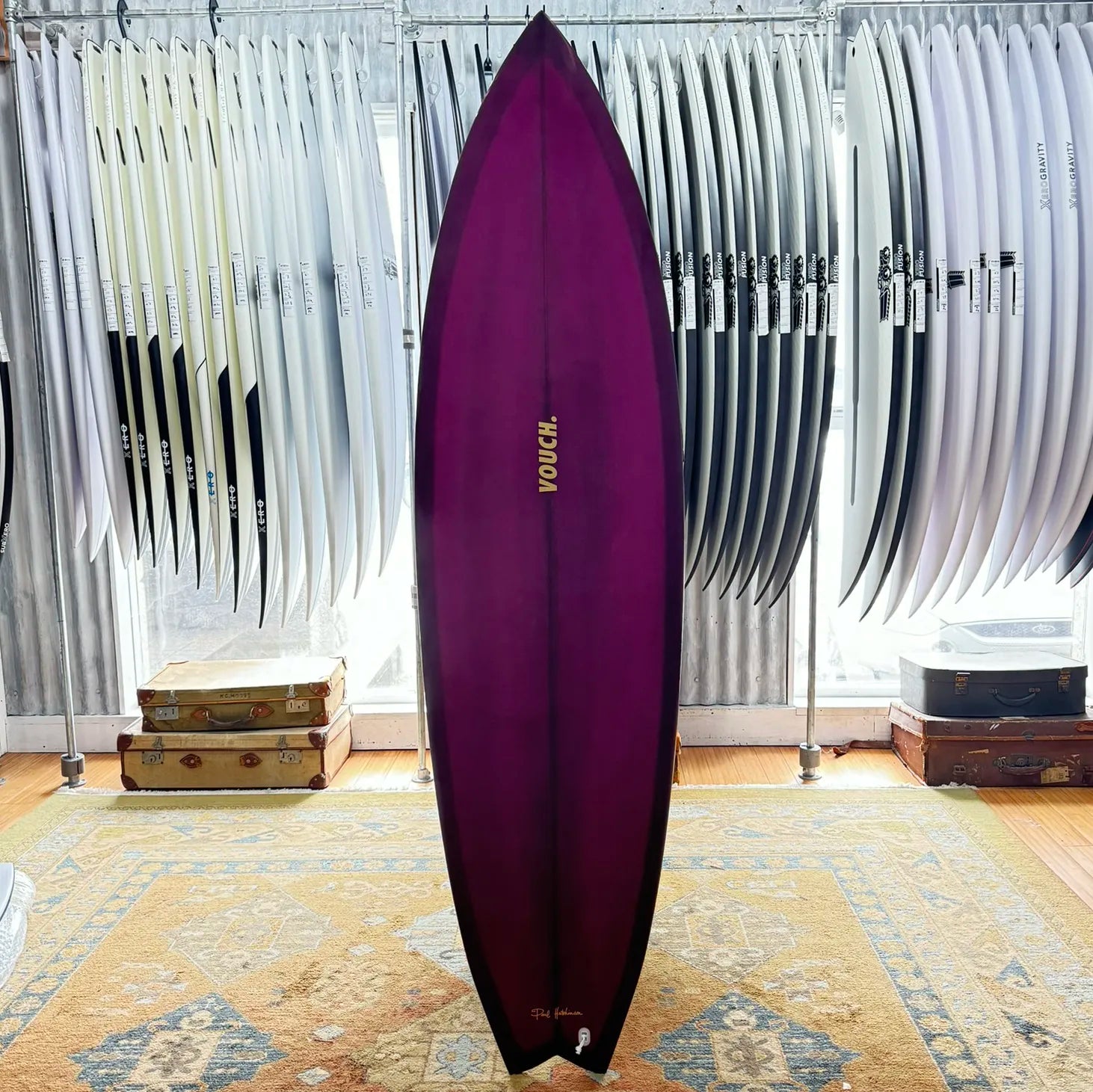 best longboard surfboards for carving-Vouch Sambal Surfboard - 6'2" - Grape