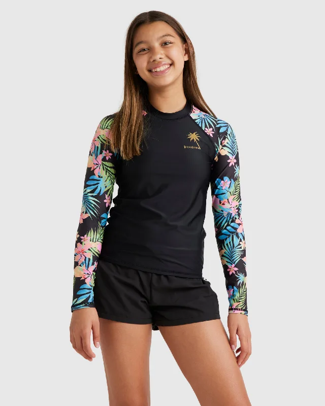 surf clothing for ultimate comfort-Girls 2-16 In Da Jungle Rash Vest