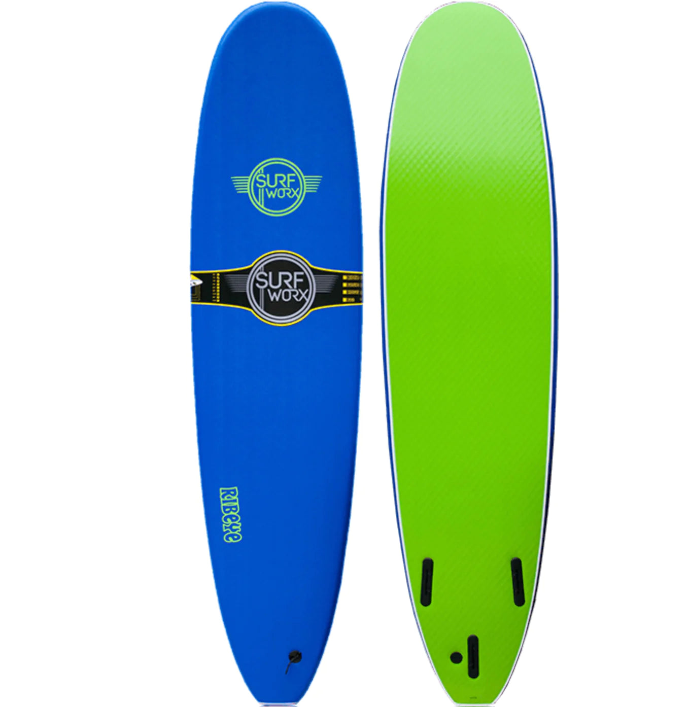 longboard surfboards for surfing in light wind-Surfworx Ribeye Mini Mal 7ft 0 Soft Surfboard - Navy