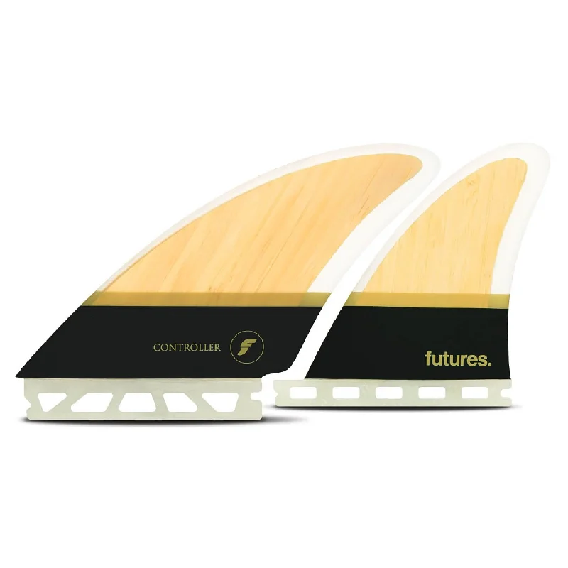 surfboard fins with balanced performance-Futures Fins Controller Honeycomb/Bamboo Quad Fins