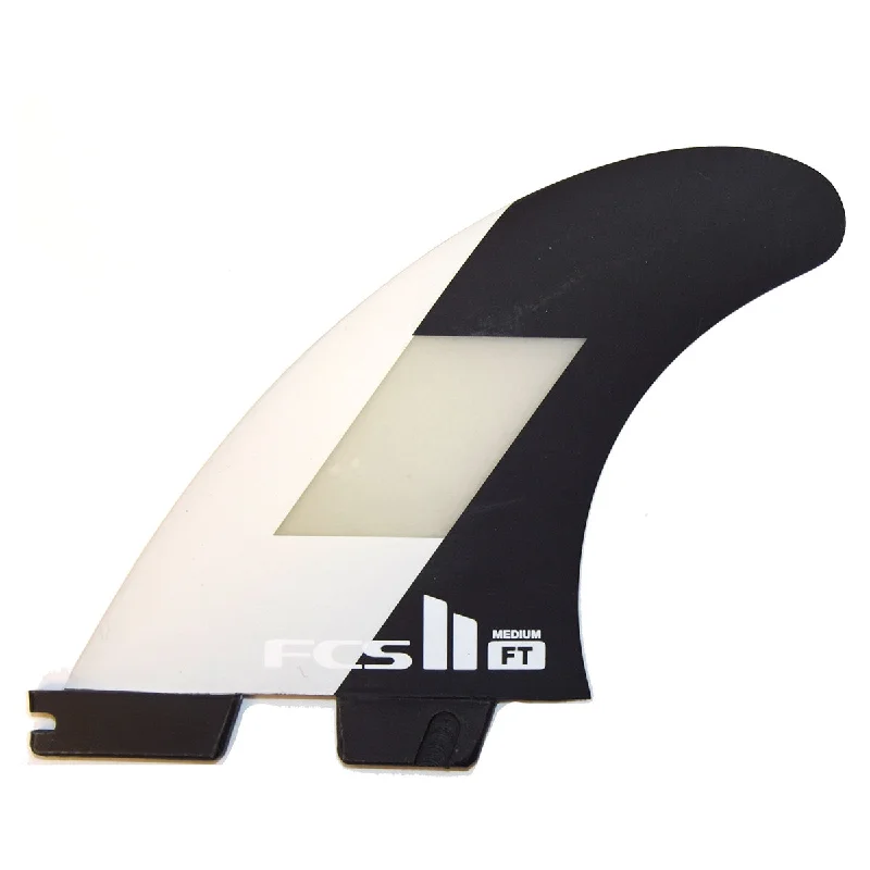 surfboard fins with quick response-FCS II Filipe Toledo PC Tri Fin Set - Off White/Black - Medium