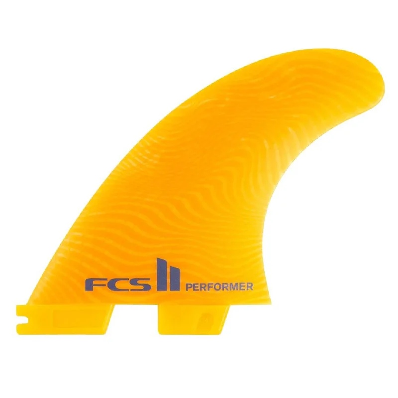 surfboard fins for big wave surf-FCS II Performer Neo Glass Eco Mango Tri Fins