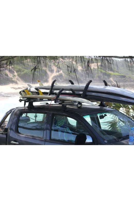 surfboard paddle attachments for added utility-Locking Surfboard Roof Rack