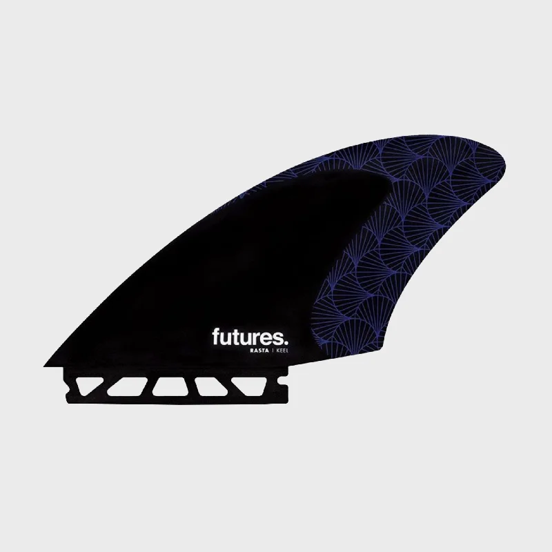 surfboard fins for fish-style boards-Futures Rasta Keel Twin Fins - Large - Honeycomb Purple