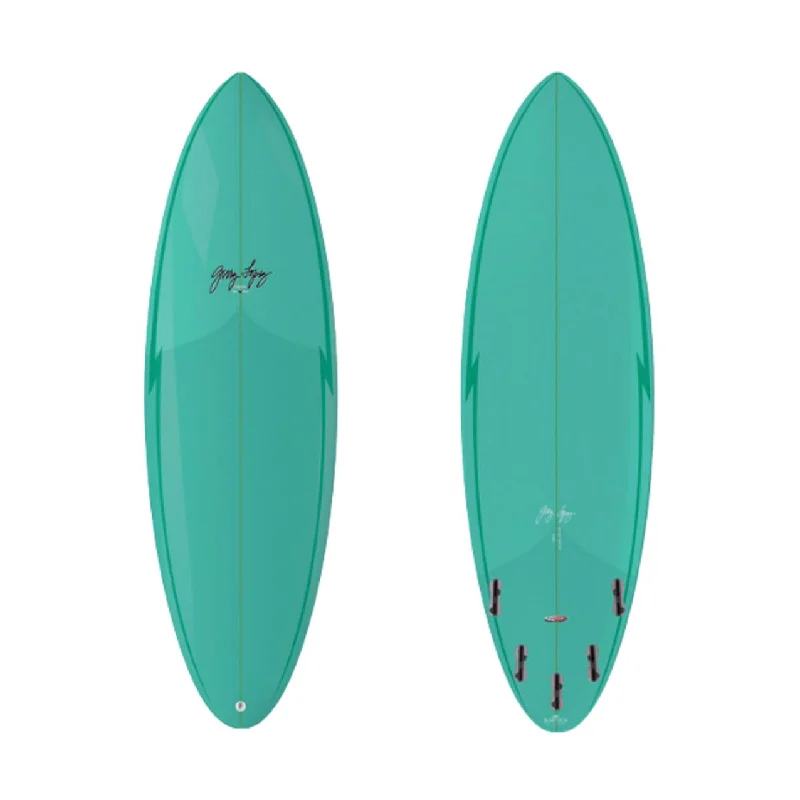 surf clothing for female athletes-7’0” Gerry Lopez - Squirty - True Ride Poly - Green - FCSll (5 fin)