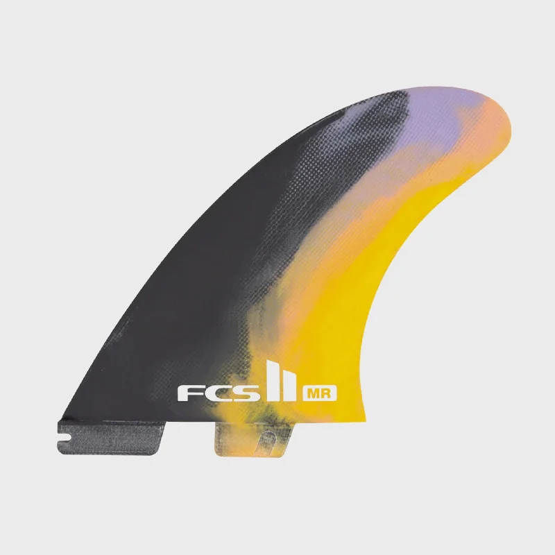 surfboard fins for improved drive-FCS Mark Richards FCS II Twin+ Stabiliser Fins - Black/Colour Swirl