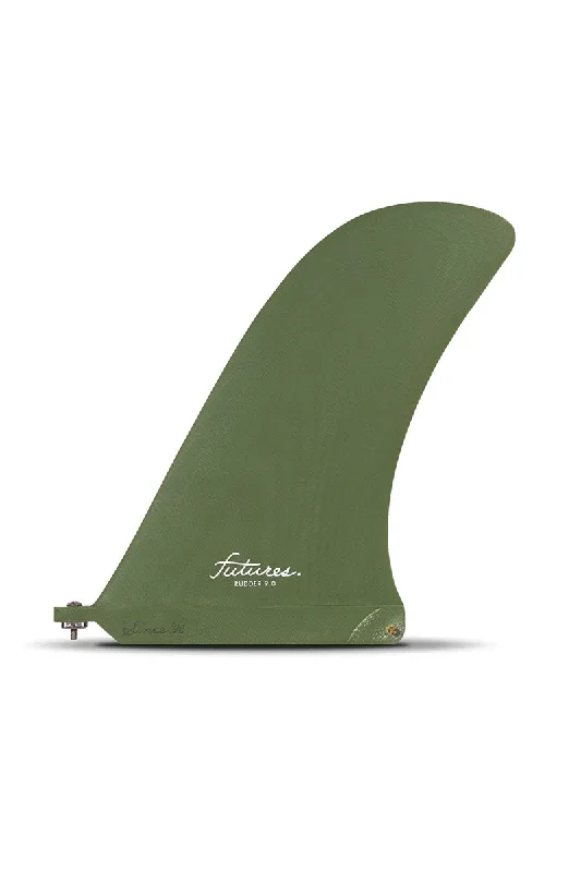 surfboard fins for higher level of precision-Futures Fins Rudder 9.0 Longboard Fin - Hunter Green