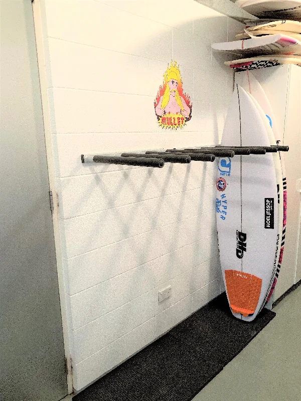 surfboard deck pads for added comfort-Surfboard [or SUP] Wall Rack - Quad Vertical ALUMINIUM by Curve