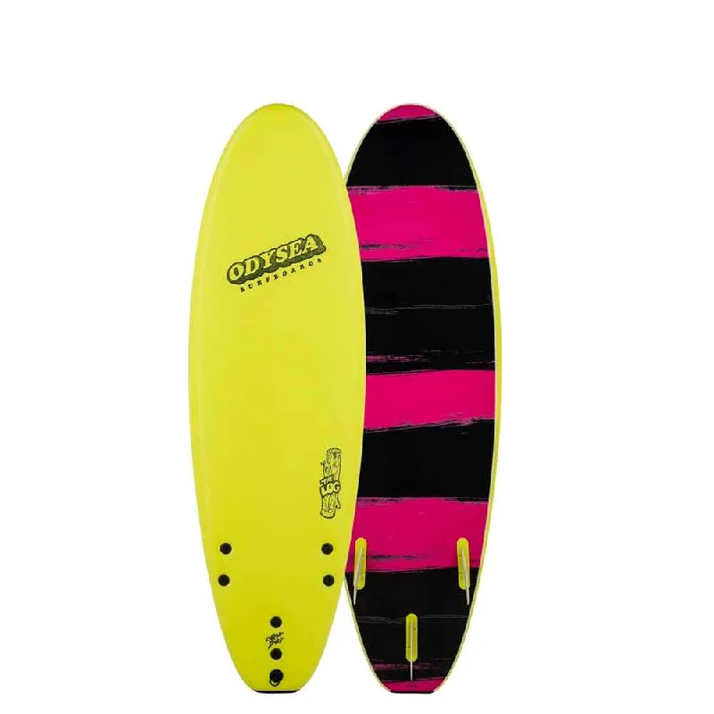 longboard surfboards with smooth turning capabilities-ODYSEA 6' Log Soft Surfboard - Lemon