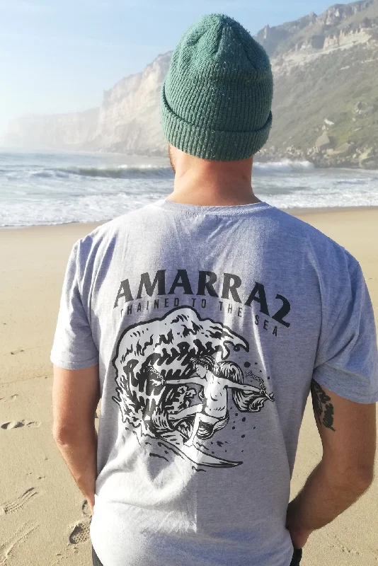 high-performance surf clothing for competition-Camiseta Andromeda Unchained- Unisex Gris