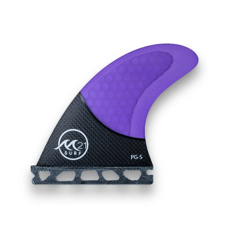 surfboard fins for improved flow-Purple Performance Glass Thruster Fins