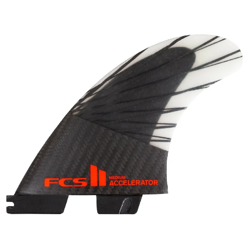 surfboard fins with reinforced edges for strength-FCS II Accelerator PC Carbon Tri Fin Set - Medium