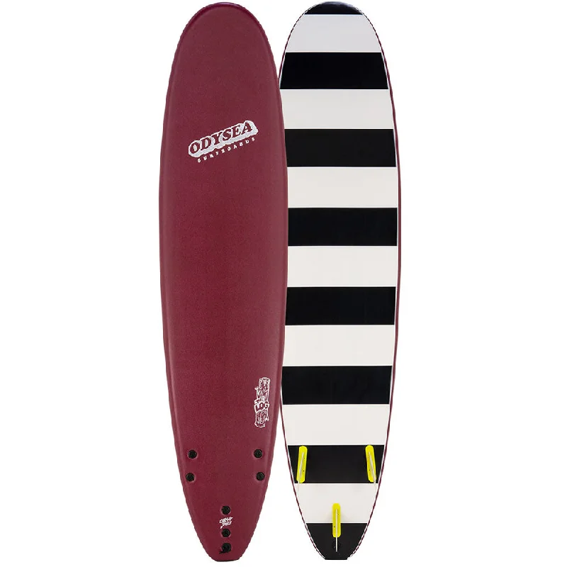 longboard surfboards for a smooth ride on slow waves-Catch Surf Odysea 8' Log Surfboard - Maroon