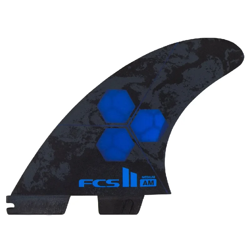 surfboard fins for maximizing grip in turns-FCS II AM PC Tri Fin Set Cobalt - Medium